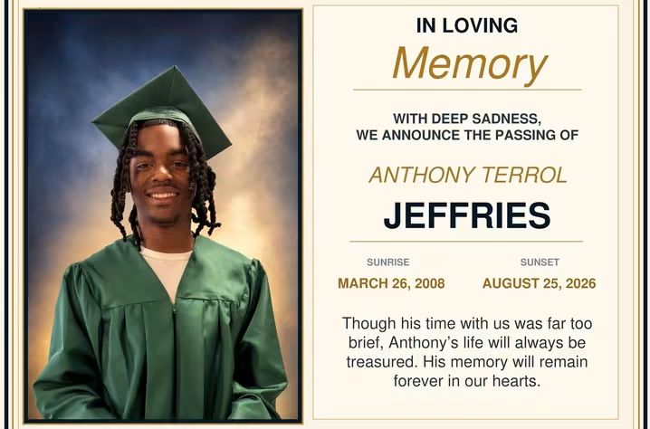 Anthony Jeffries Death, Obituary, Toledo, Ohio: 18-year-old killed after stolen vehicle crashes into parked cars